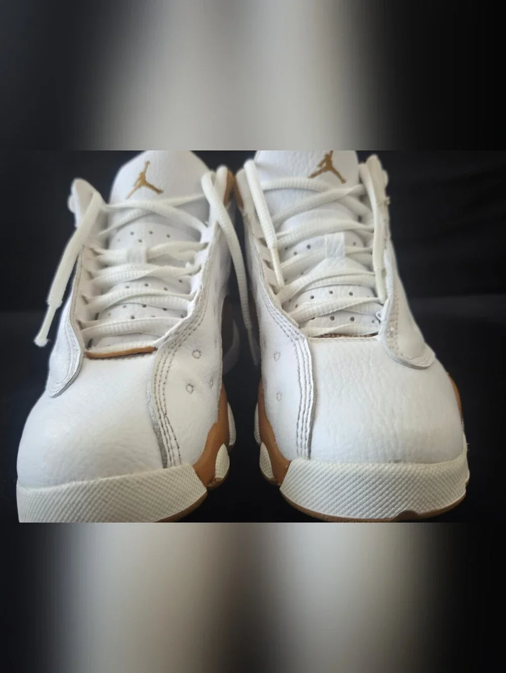 Jordan Kids White and Gold Basketball Sneakers